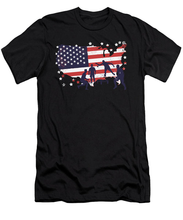 1 American Flag Roundnet Greenoptix T-Shirt