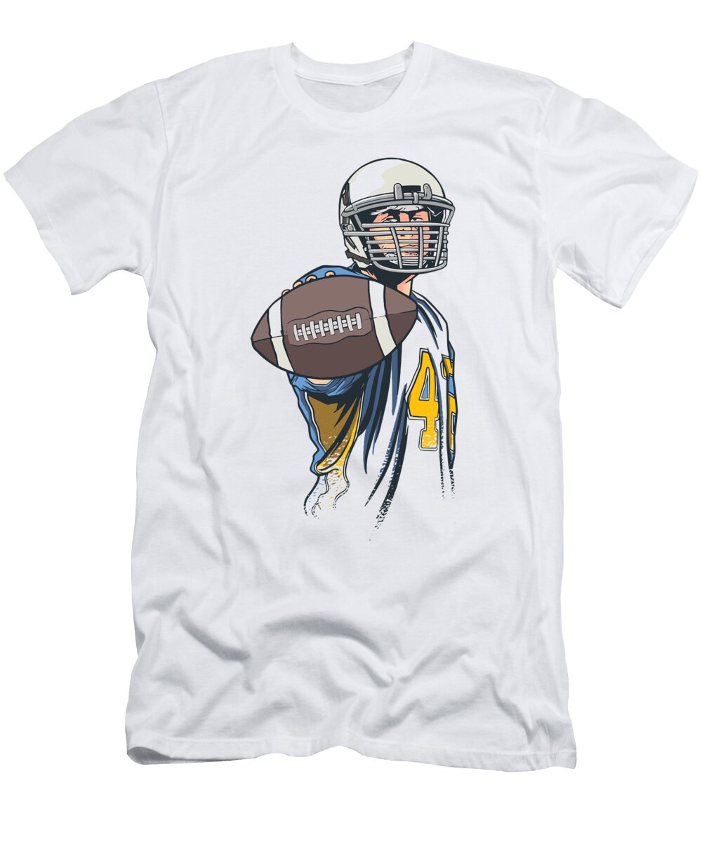 1 American Football Football Player Ball Florian Dold Art T-Shirt