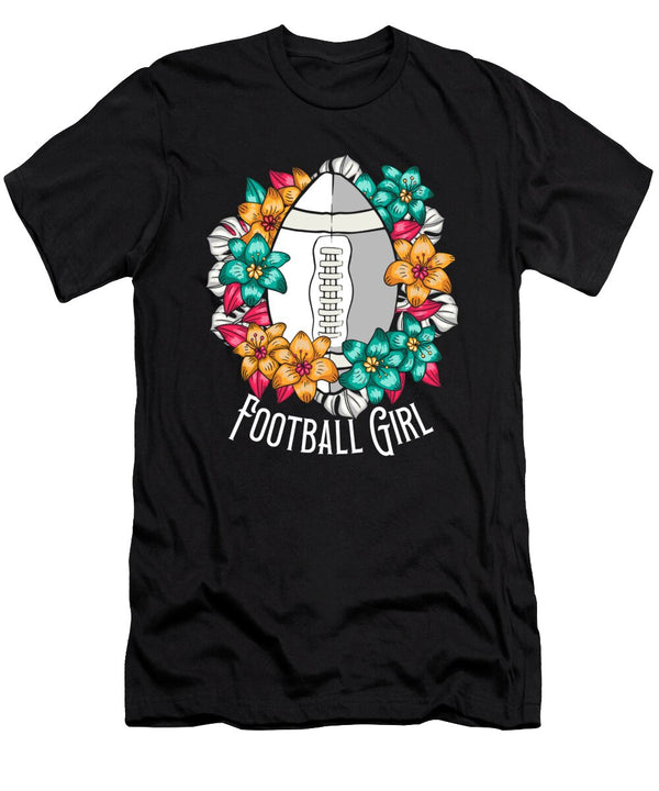 1 American Football Footballer Player Football Girl Crazy Squirrel T-Shirt