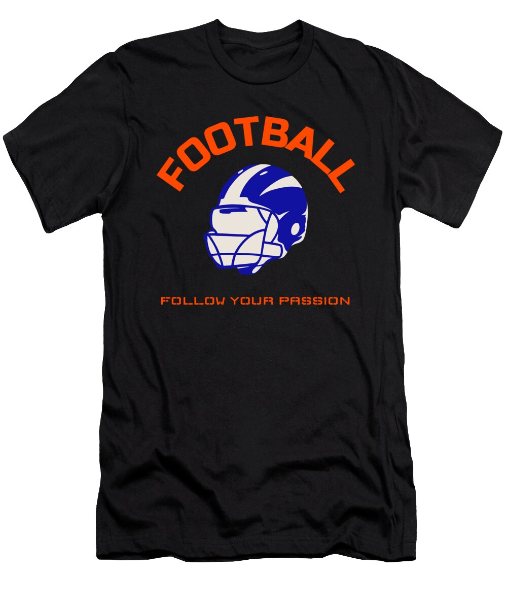 1 American Football Planet Vintage Rugby Ball Martin Perzul T-Shirt