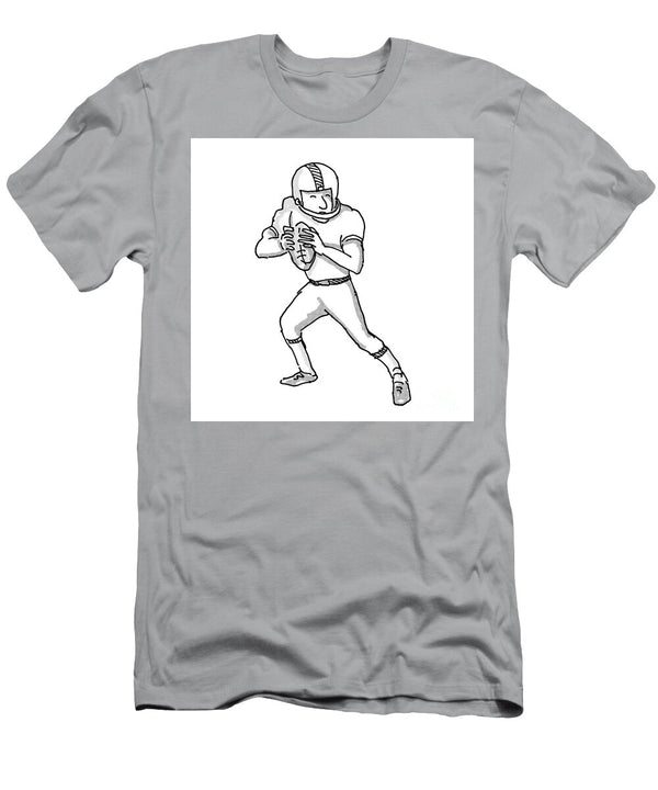 1 American Football Player Cartoon Black and White Aloysius Patrimonio T-Shirt