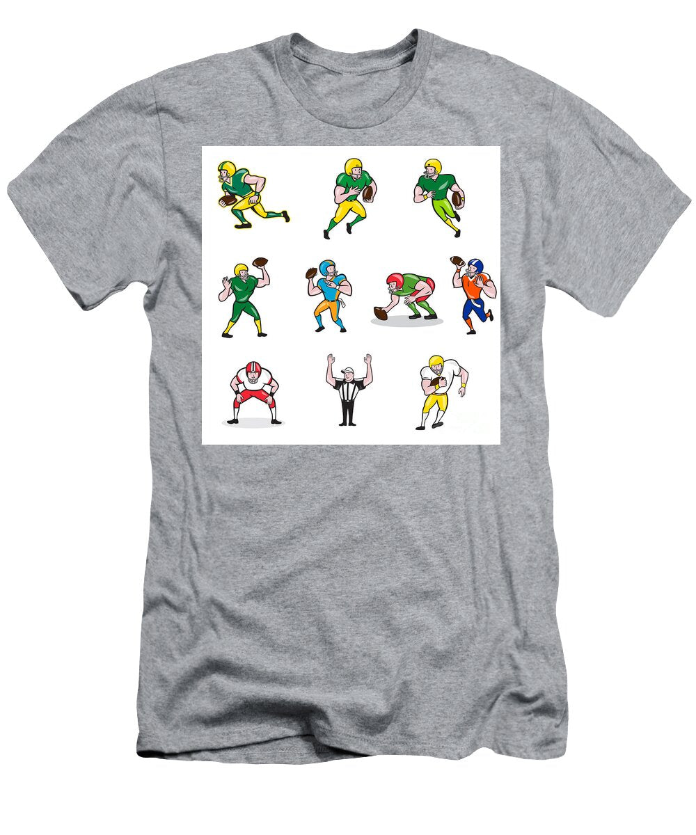 1 American Football Player Cartoon Collection Set Aloysius Patrimonio T-Shirt