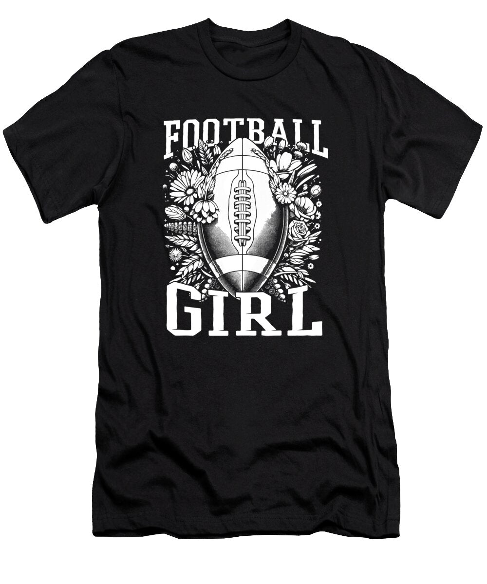 1 American Football Player Footballer Football Girl Crazy Squirrel T-Shirt
