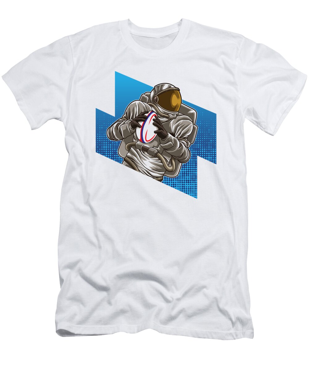 1 Astronaut Plays Rugby Galaxy Sport Rugby Team Mister T-Shirt