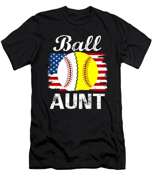 1 Ball Aunt Baseball Softball Dhbubble T-Shirt