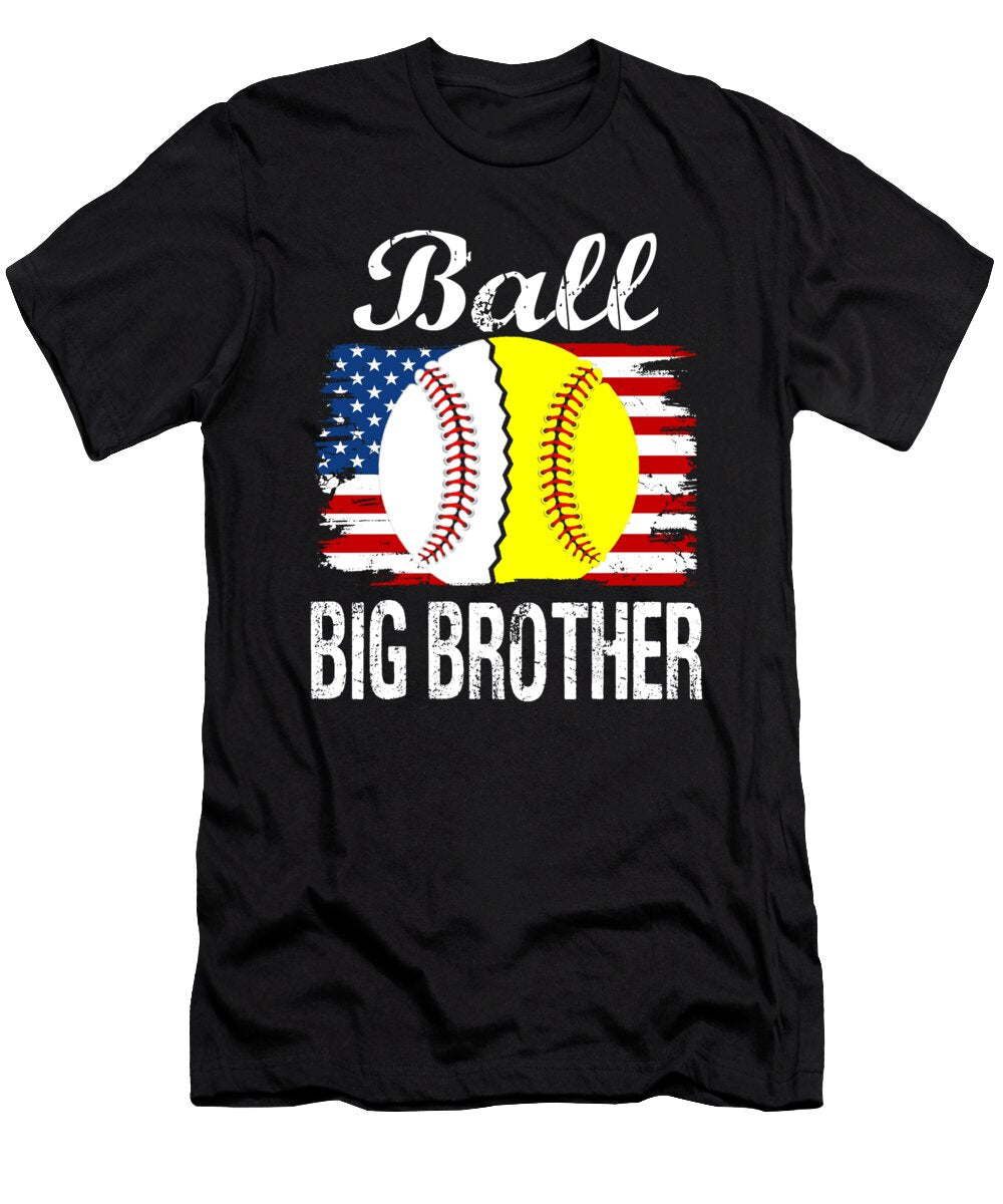 1 Ball Big Brother Baseball Softball Dhbubble T-Shirt