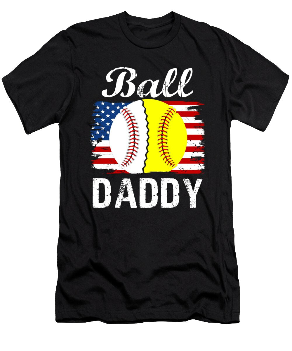 1 Ball Daddy Baseball Softball Dhbubble T-Shirt