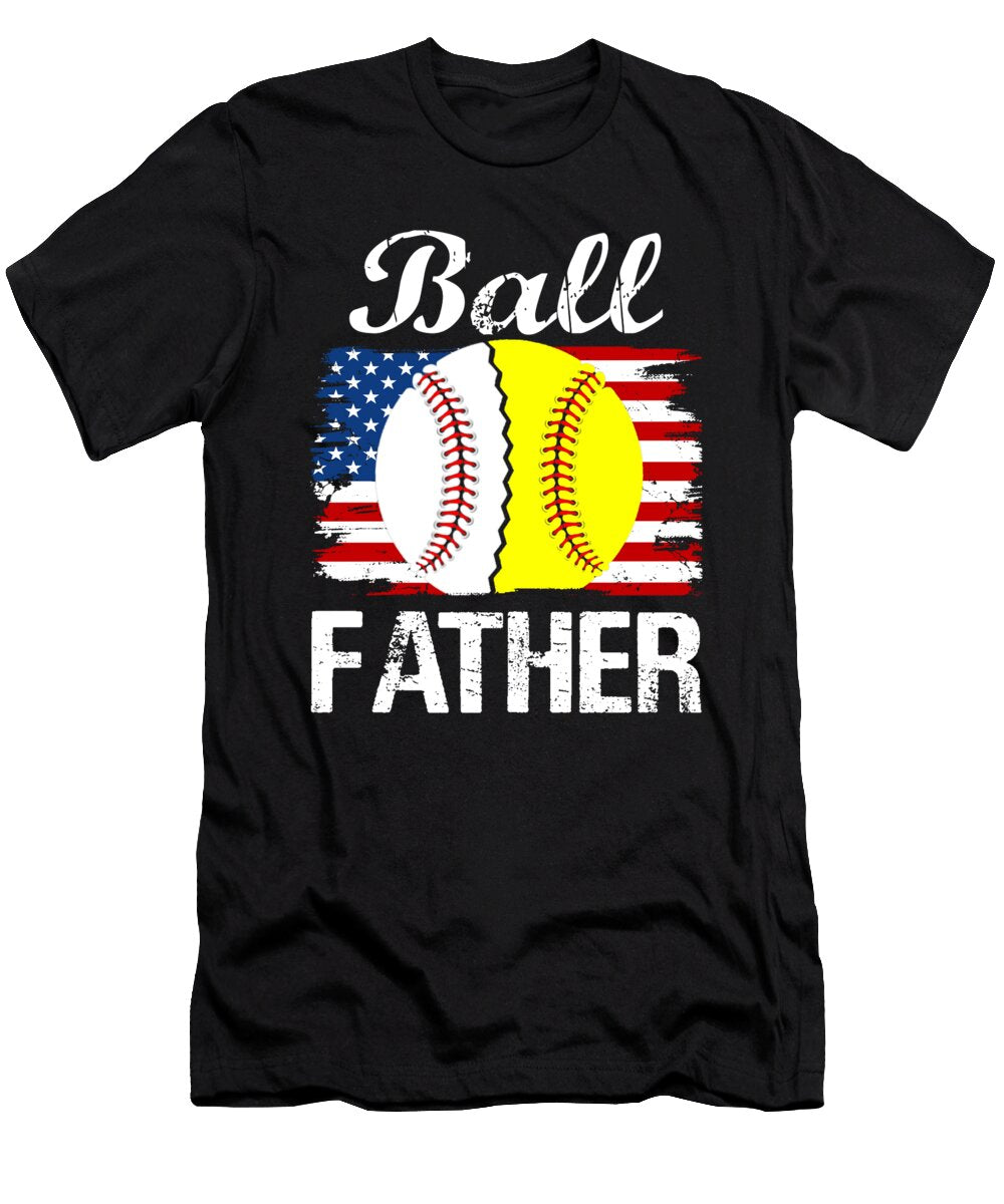 1 Ball Father Baseball Softball Dhbubble T-Shirt