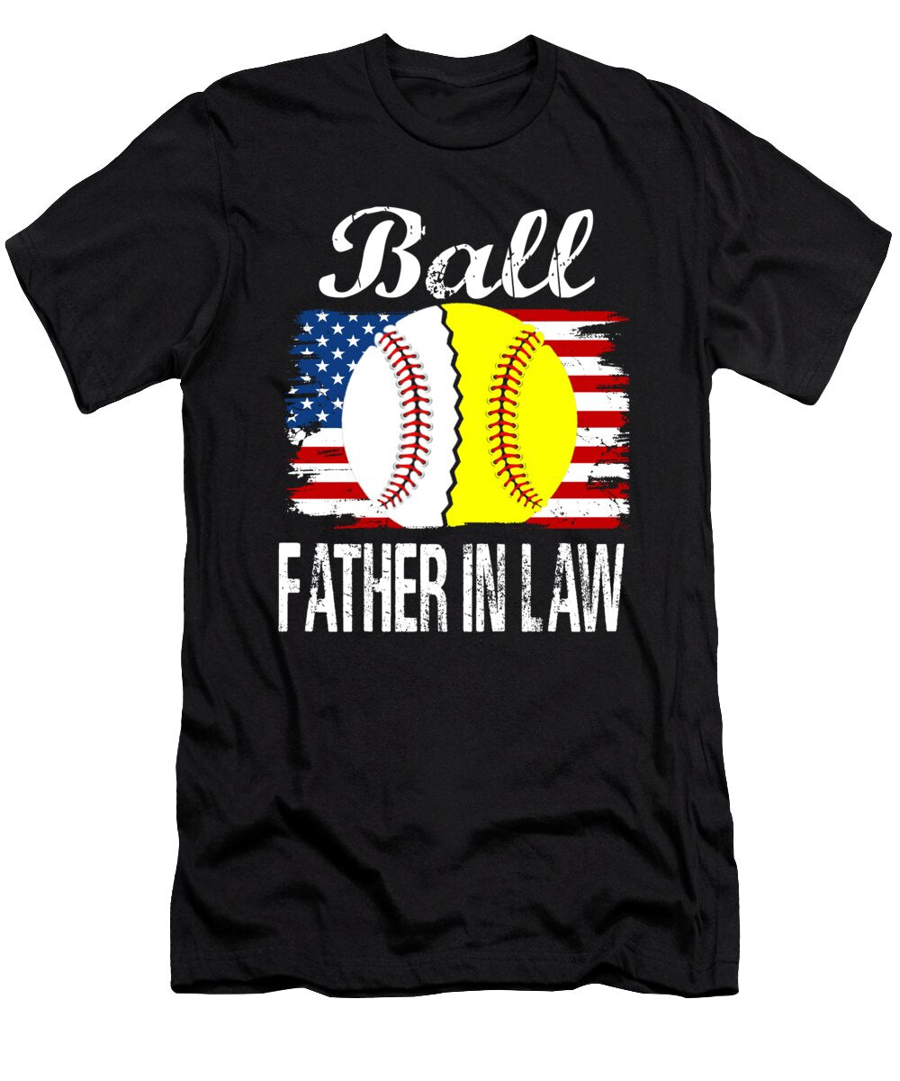 1 Ball Father in Law Baseball Softball Dhbubble T-Shirt