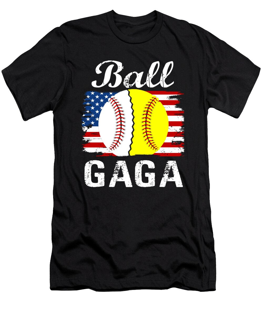 1 Ball Gaga Baseball Softball Dhbubble T-Shirt
