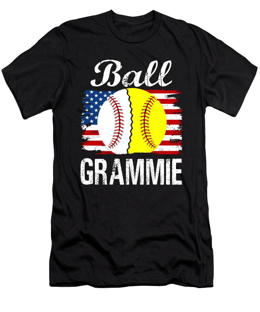 1 Ball Grammie Baseball Softball Dhbubble T-Shirt