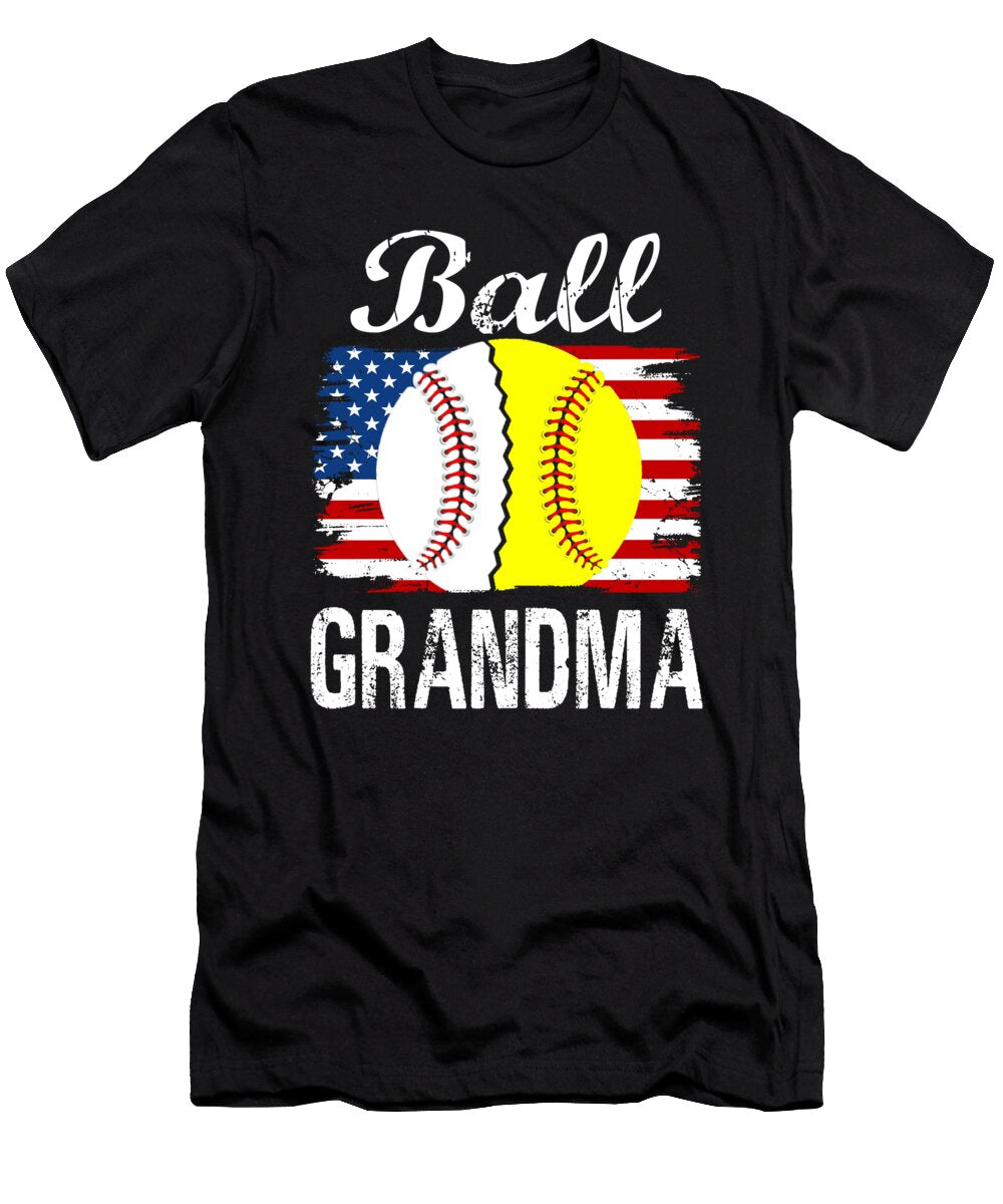 1 Ball Grandma Baseball Softball Dhbubble T-Shirt