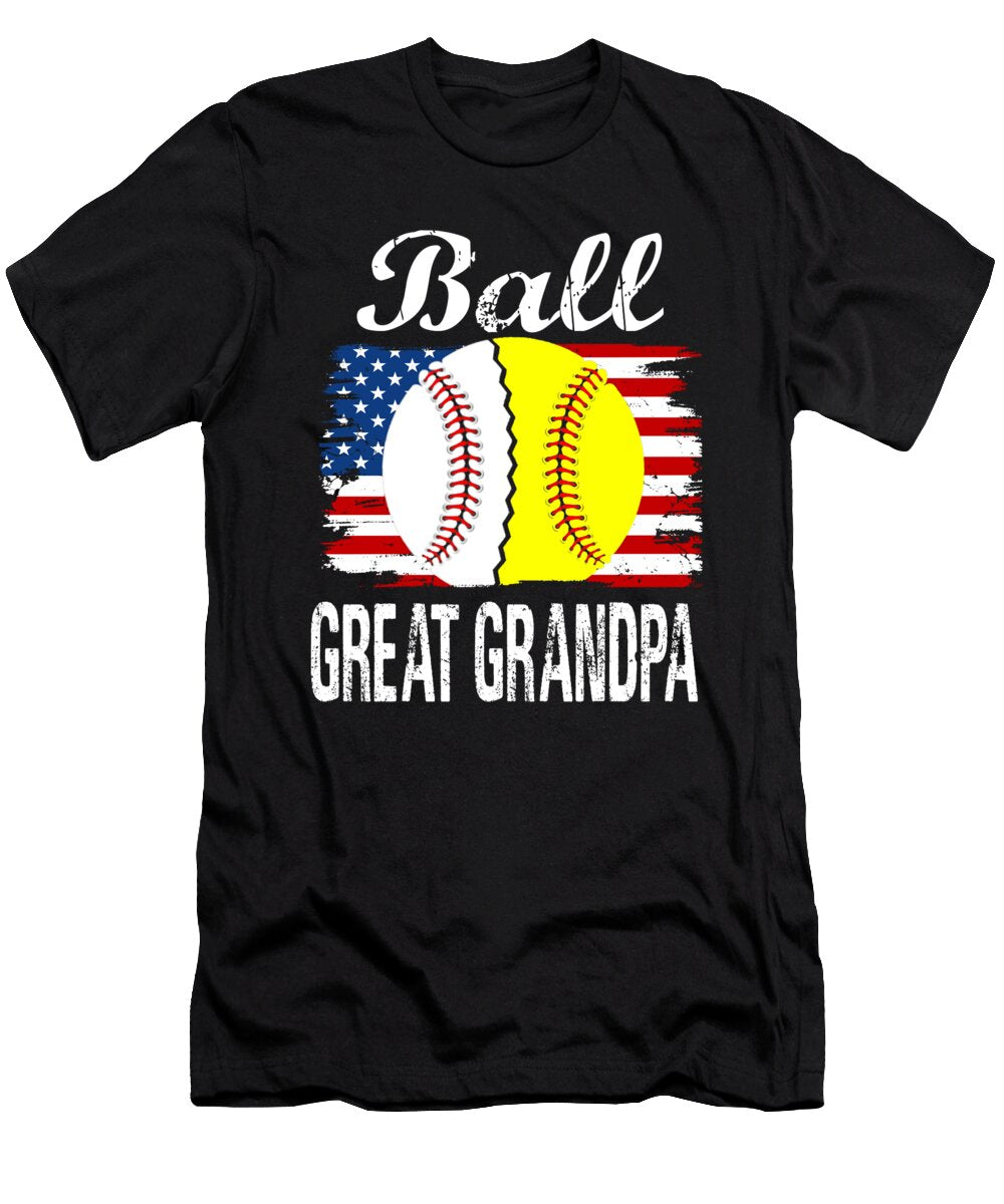 1 Ball Great Grandpa Baseball Softball Dhbubble T-Shirt