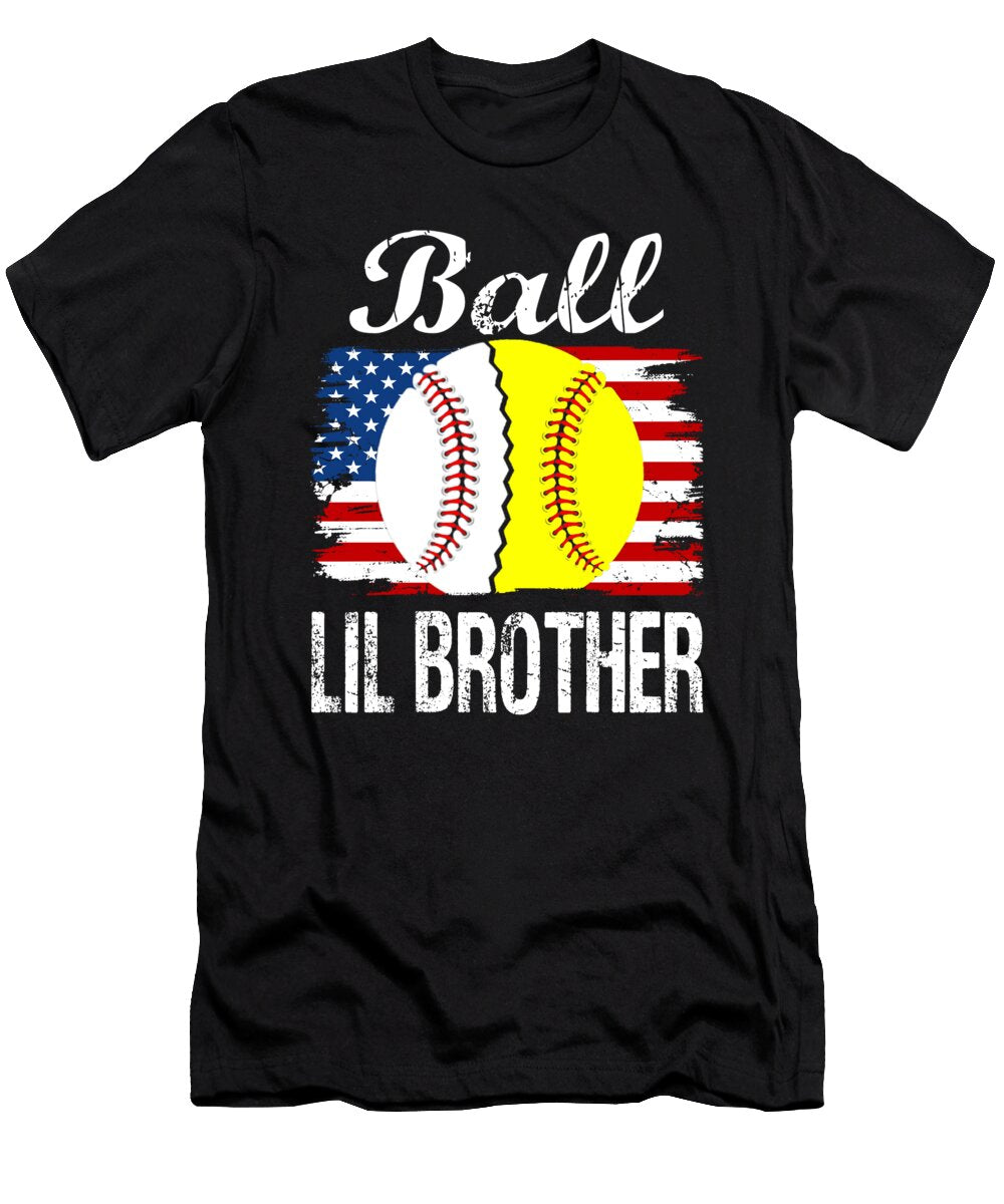 1 Ball Lil Brother Baseball Softball Dhbubble T-Shirt