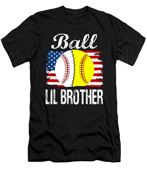 1 Ball Lil Brother Baseball Softball Dhbubble T-Shirt