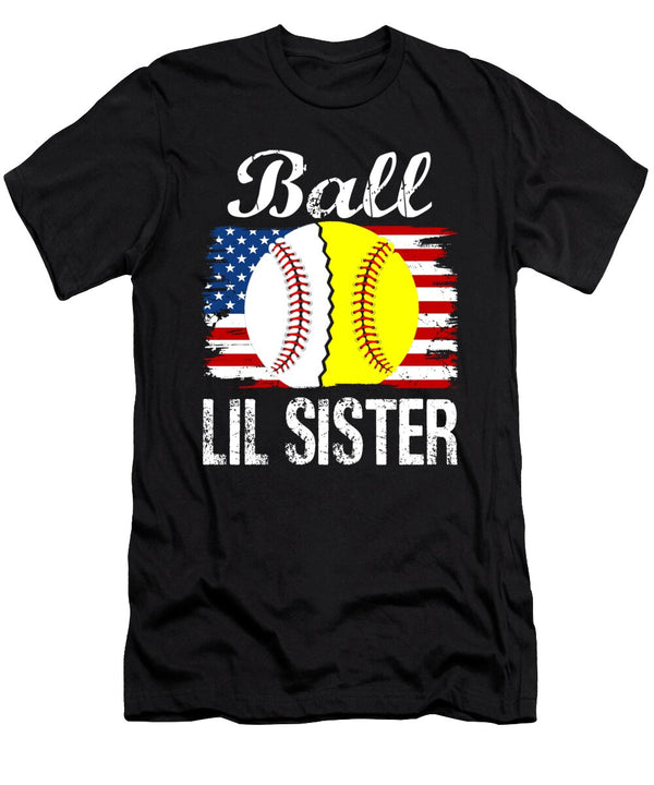 1 Ball Lil Sister Baseball Softball Dhbubble T-Shirt