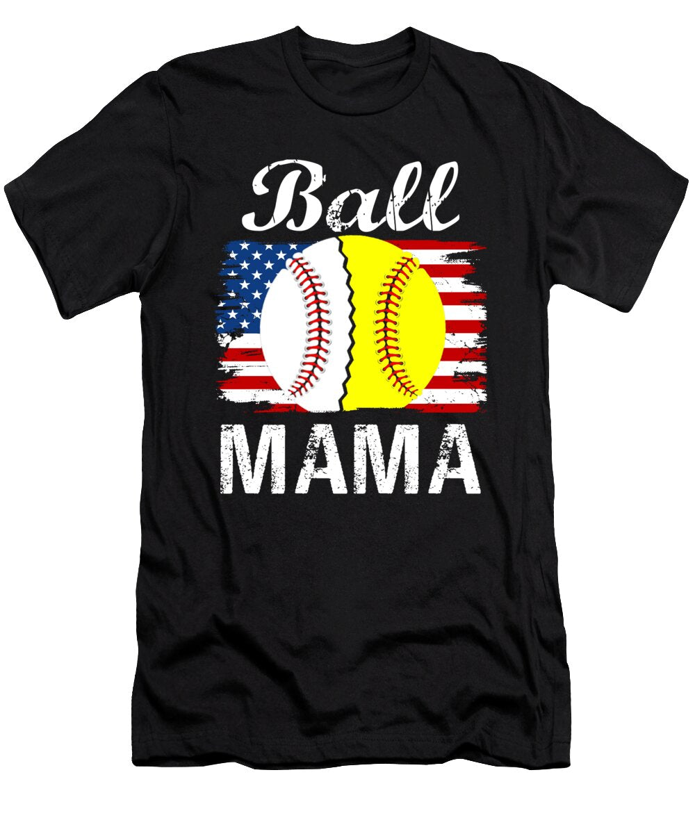 1 Ball Mama Baseball Softball Dhbubble T-Shirt