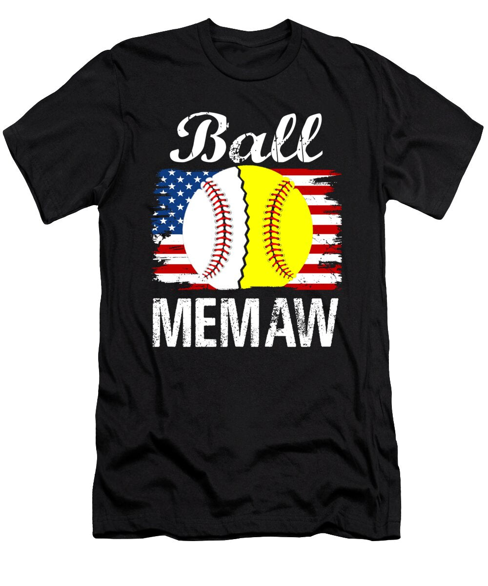 1 Ball Memaw Baseball Softball Dhbubble T-Shirt