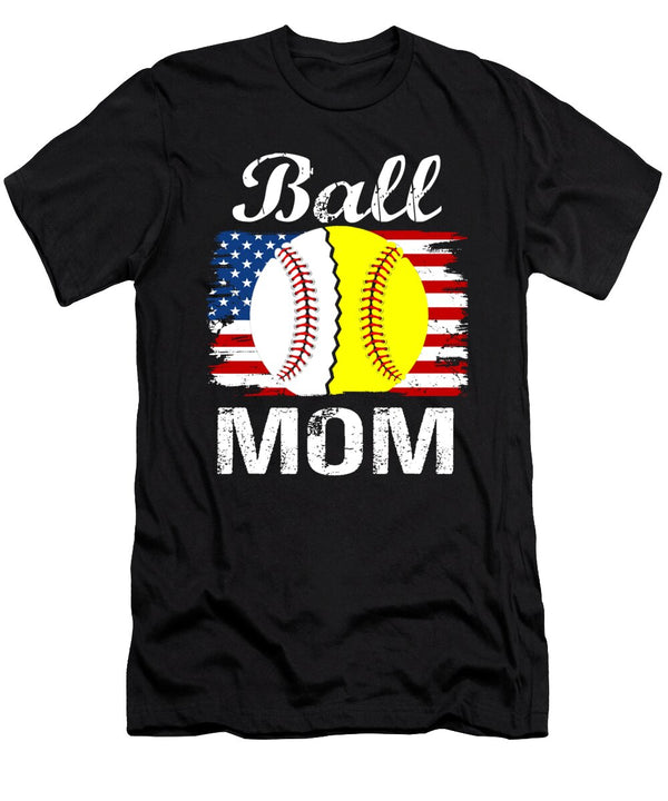 1 Ball Mom Baseball Softball Dhbubble T-Shirt