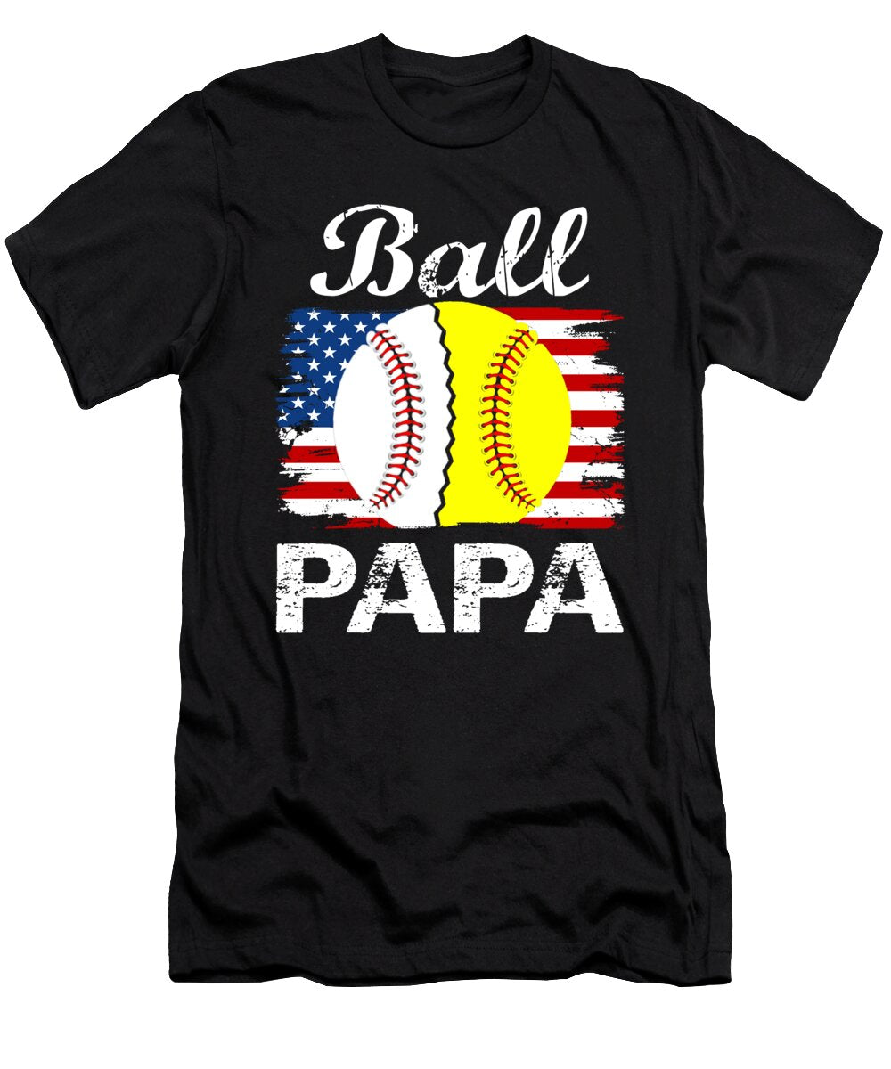 1 Ball Papa Baseball Softball Dhbubble T-Shirt