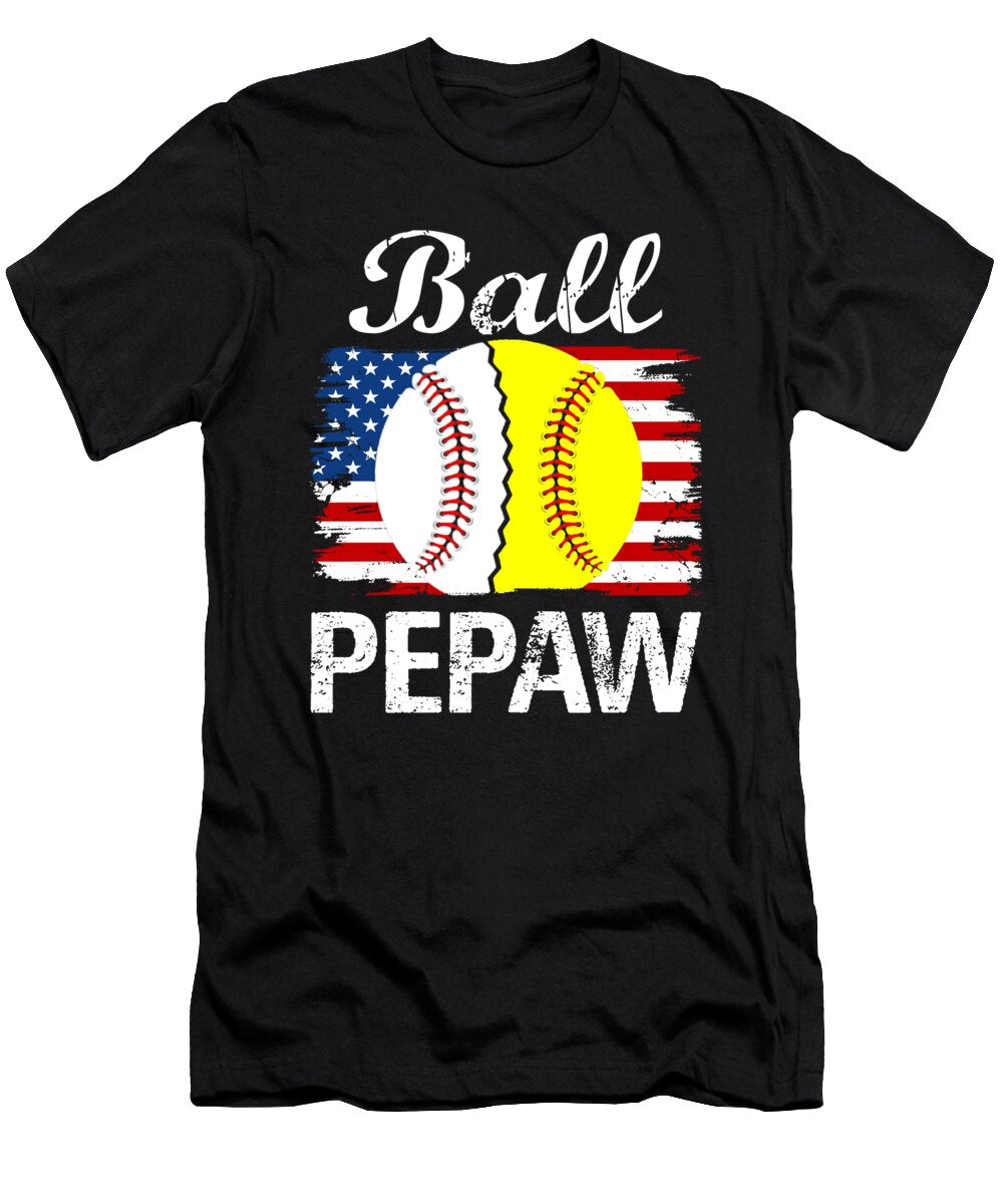 1 Ball Pepaw Baseball Softball Dhbubble T-Shirt