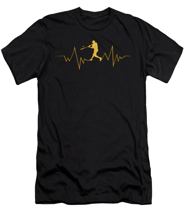1 Baseball Heartbeat Design Cool Gift for Sport Lovers Art Frikiland T-Shirt