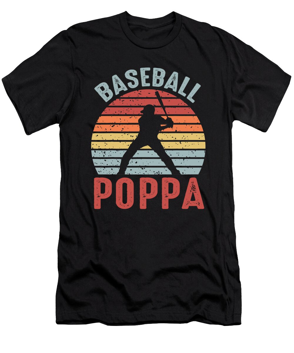 1 Baseball Poppa Fathers Day Dhbubble T-Shirt