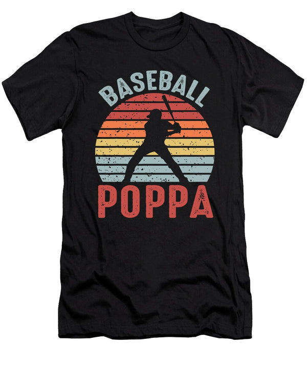 1 Baseball Poppa Fathers Day Dhbubble T-Shirt