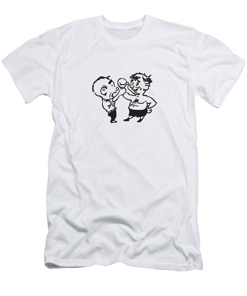 1 Boxing Match Referee Holding Up Arm of Winning Boxer Csa Images T-Shirt