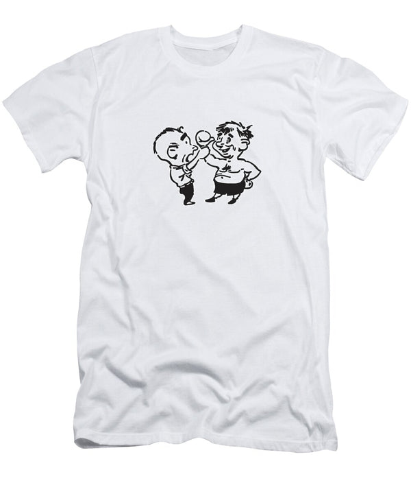 1 Boxing Match Referee Holding Up Arm of Winning Boxer Csa Images T-Shirt