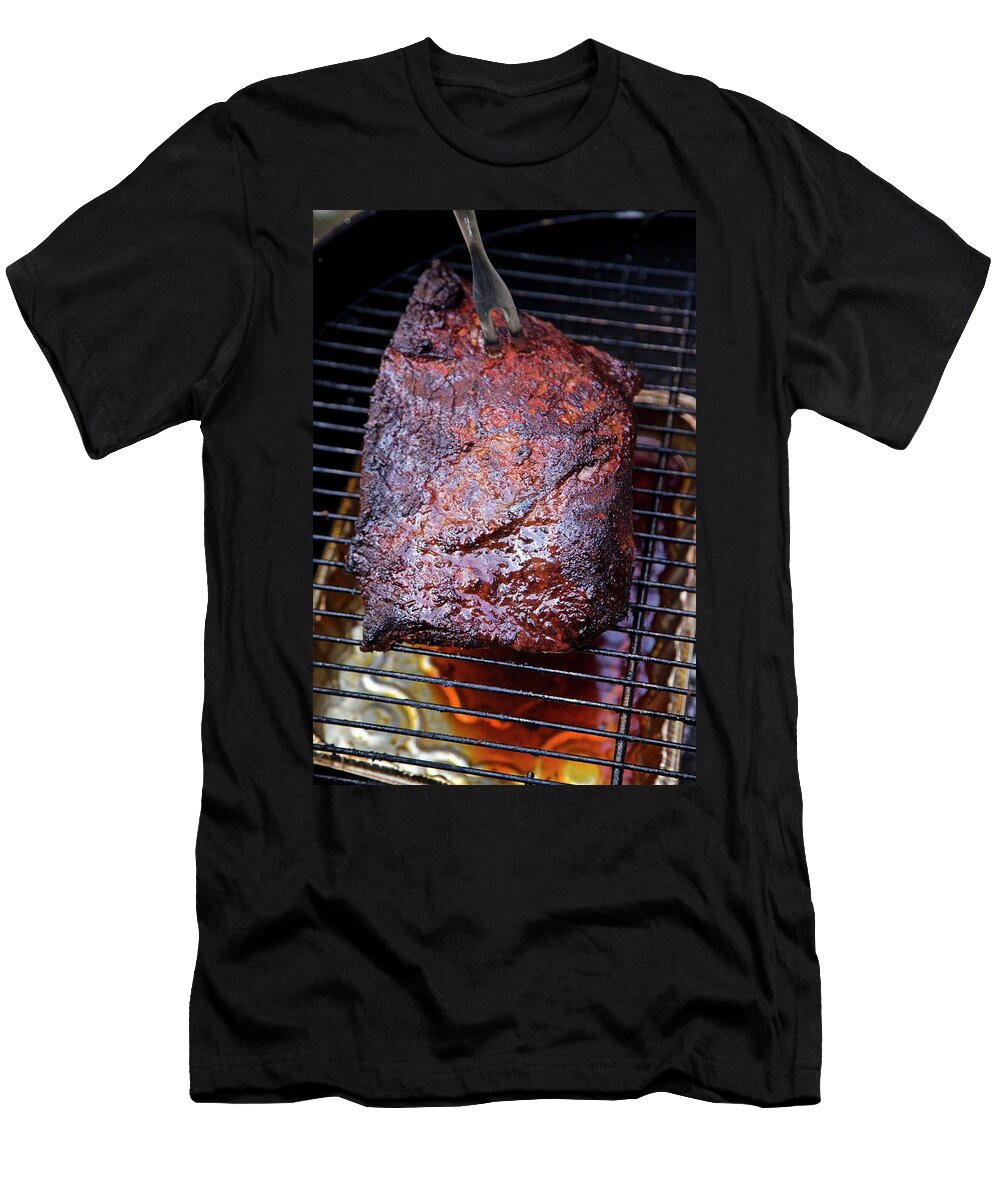 1 Briscet with Rub on a Home Grille Texas USA Andre Baranowski T-Shirt
