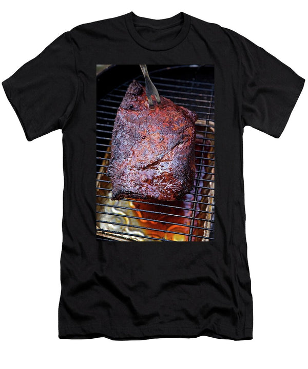 1 Briscet with Rub on a Home Grille Texas USA Andre Baranowski T-Shirt