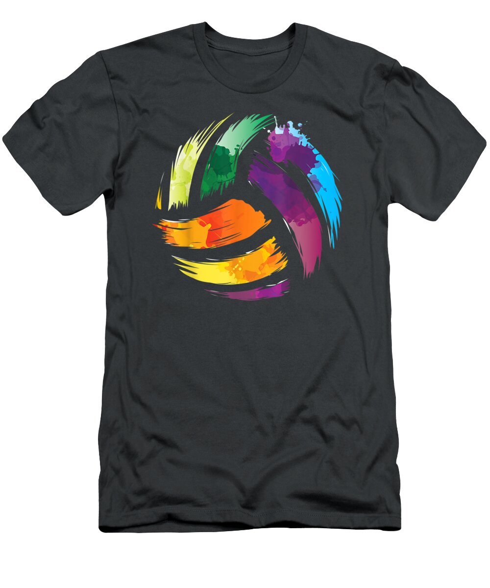1 Colorful Volleyball Cute Colorsplash Ball Dallas Maika T-Shirt