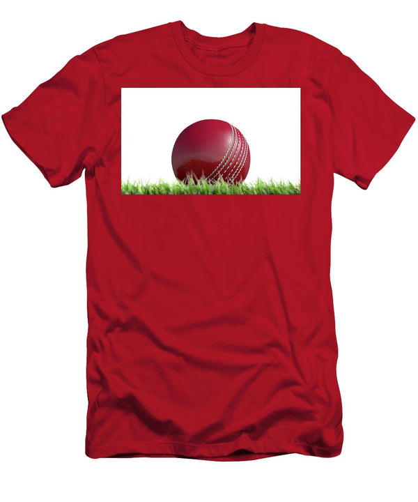 1 Cricket Ball Resting on Grass Allan Swart T-Shirt