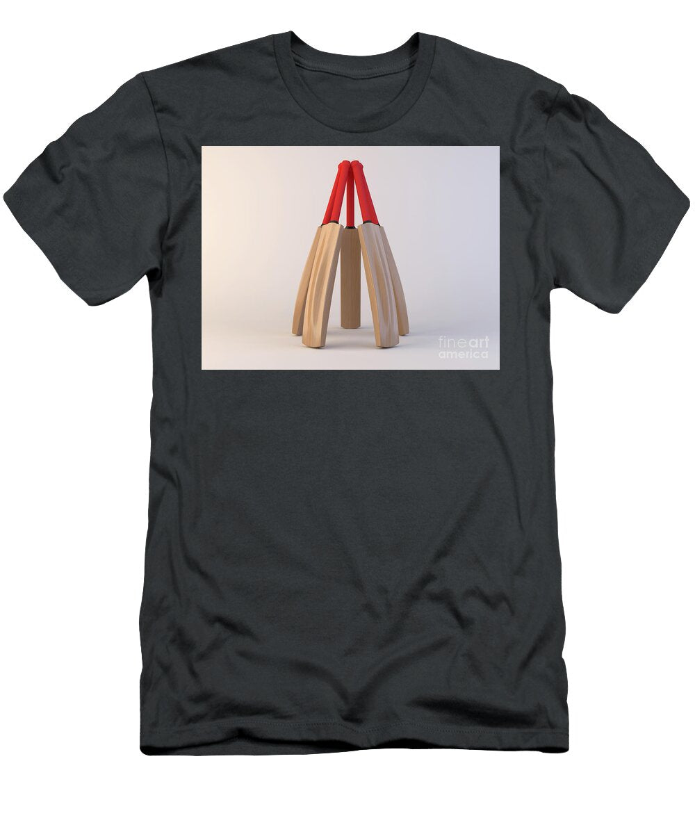 1 Cricket Bat Circle Dislay Allan Swart T-Shirt