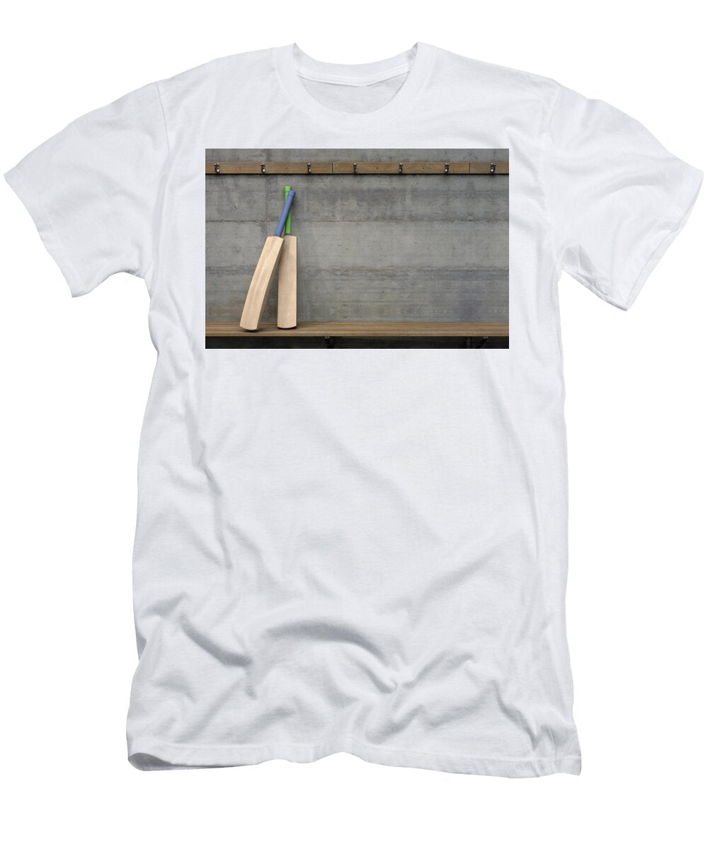1 Cricket Bat in Change Room Allan Swart T-Shirt