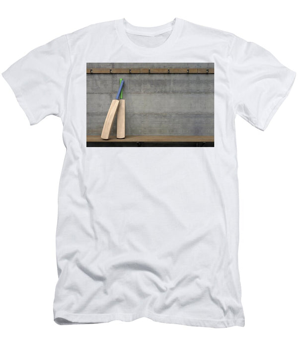 1 Cricket Bat in Change Room Allan Swart T-Shirt