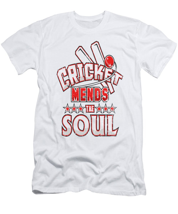 1 Cricket Mends the Soul Cricket Player Gift Idea Kanig Designs T-Shirt
