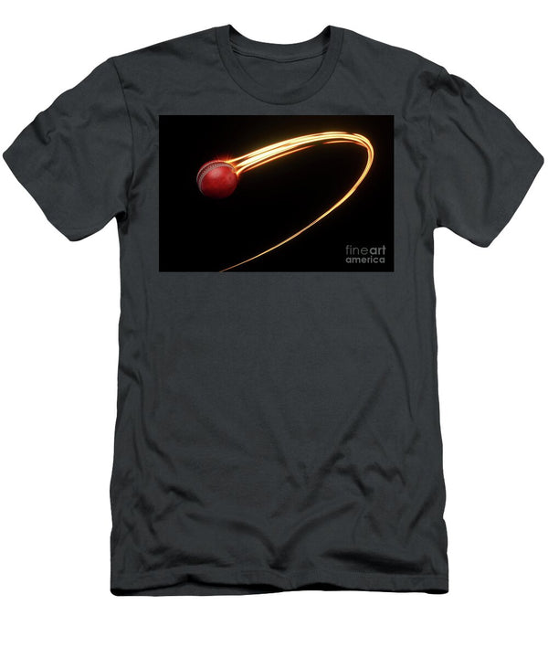 1 Cricket Sports Ball Light Trail Allan Swart T-Shirt