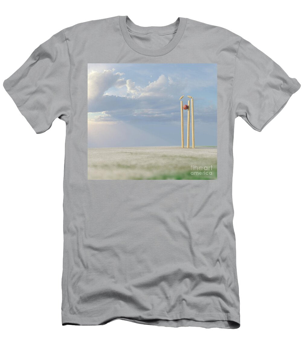 1 Cricket Wicket Stumps Allan Swart T-Shirt