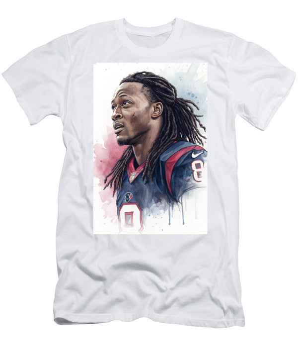 1 Deandre Hopkins Watercolor Portrait Carlos V T-Shirt