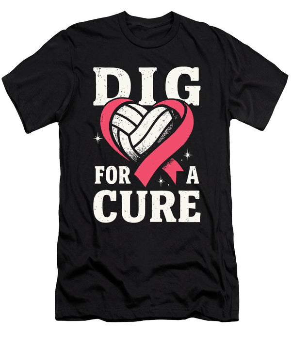1 Dig for a Cure Volleyball Pink Breast Cancer Natalie Lidford T-Shirt