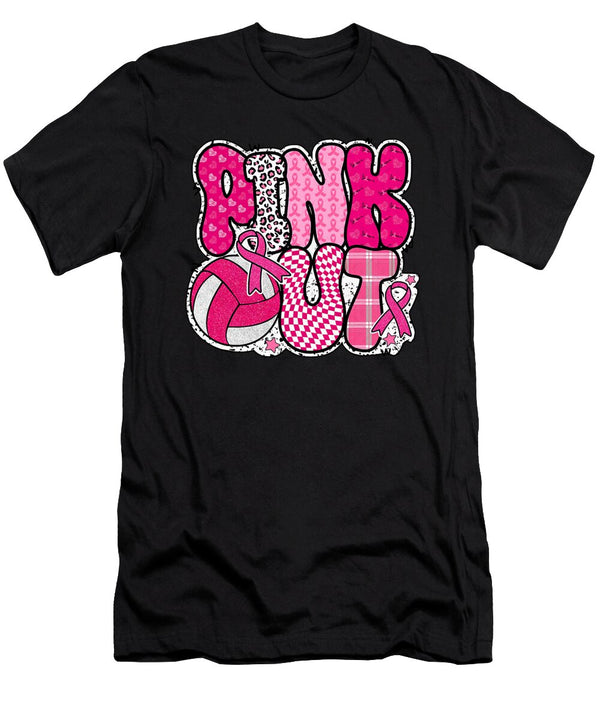 1 Dig for a Cure Volleyball Pink Out Breast Cancer Natalie Lidford T-Shirt