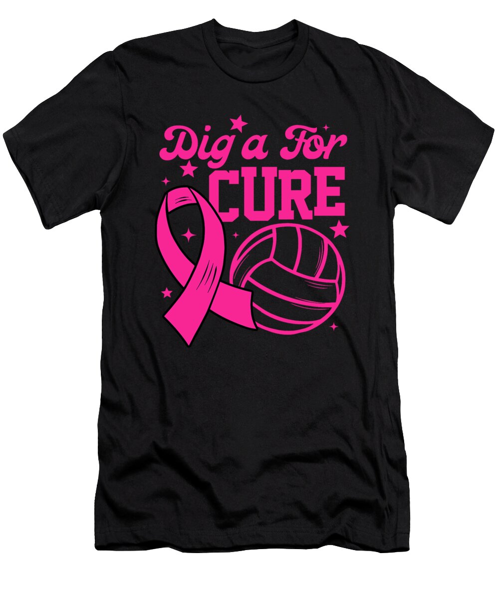 1 Dig for a Cure Volleyball Pink Ribbon Breast Natalie Lidford T-Shirt