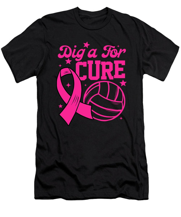 1 Dig for a Cure Volleyball Pink Ribbon Breast Natalie Lidford T-Shirt