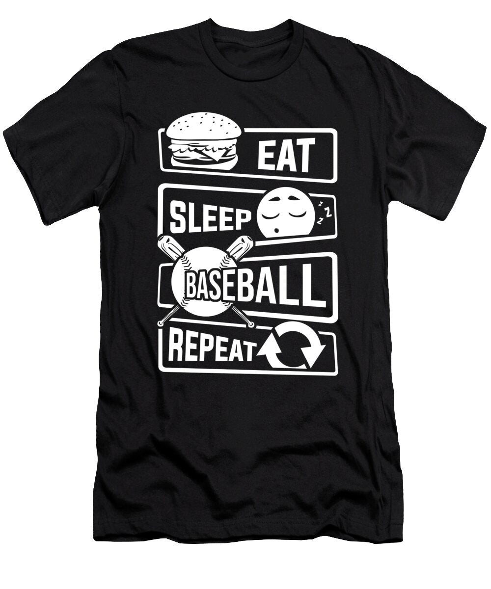 1 Eat Sleep Baseball Repeat Home Run Strike Batter Mister T-Shirt