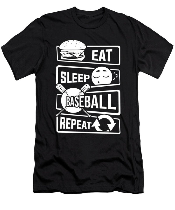 1 Eat Sleep Baseball Repeat Home Run Strike Batter Mister T-Shirt