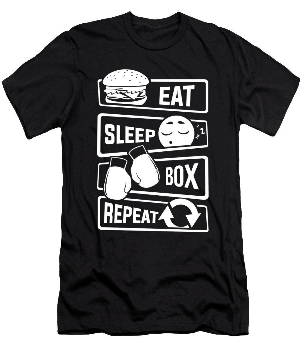 1 Eat Sleep Box Repeat Boxing Boxer Uppercut Jab Mister T-Shirt