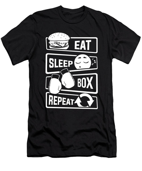 1 Eat Sleep Box Repeat Boxing Boxer Uppercut Jab Mister T-Shirt