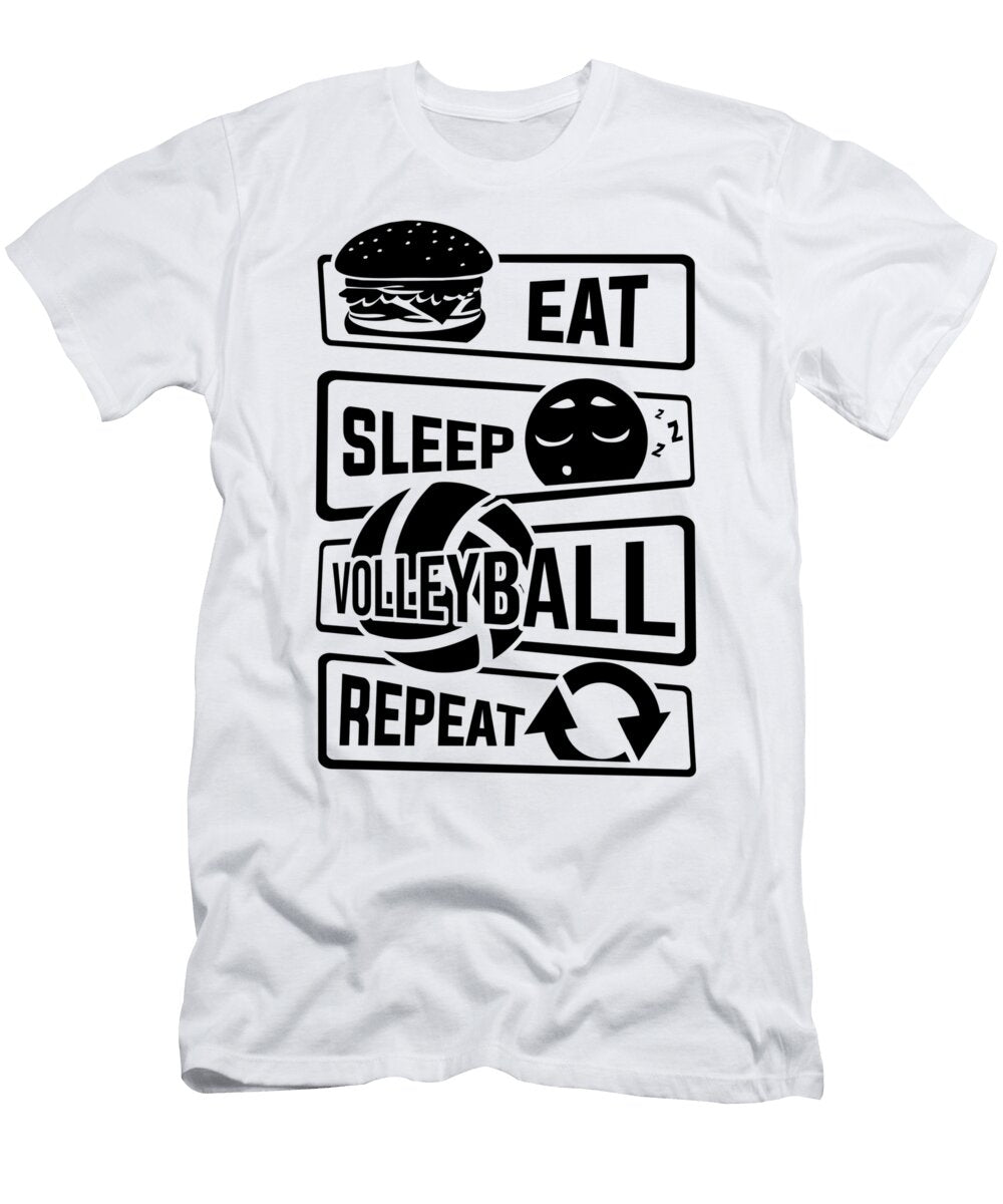 1 Eat Sleep Volleyball Repeat Ball Sports Team Mister T-Shirt